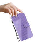 For Xiaomi Redmi A5 NFC (EU) (173.45mm) Stand Case 7-Shaped Pattern Imprint Leather Phone Cover