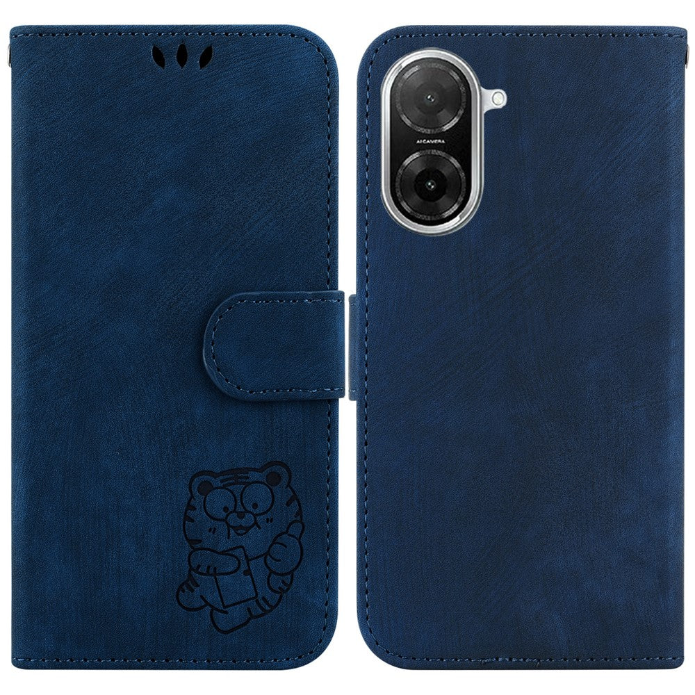 For Xiaomi Redmi A5 NFC (EU) (173.45mm) Wallet Case Tiger Imprint Leather Shockproof Phone Cover