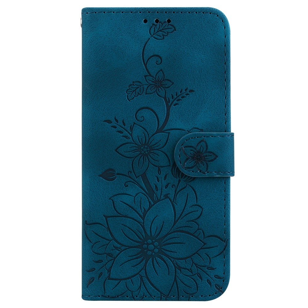 For Xiaomi Redmi A5 NFC (EU) (173.45mm) Case Lily Flower Imprint Leather Phone Cover with Stand