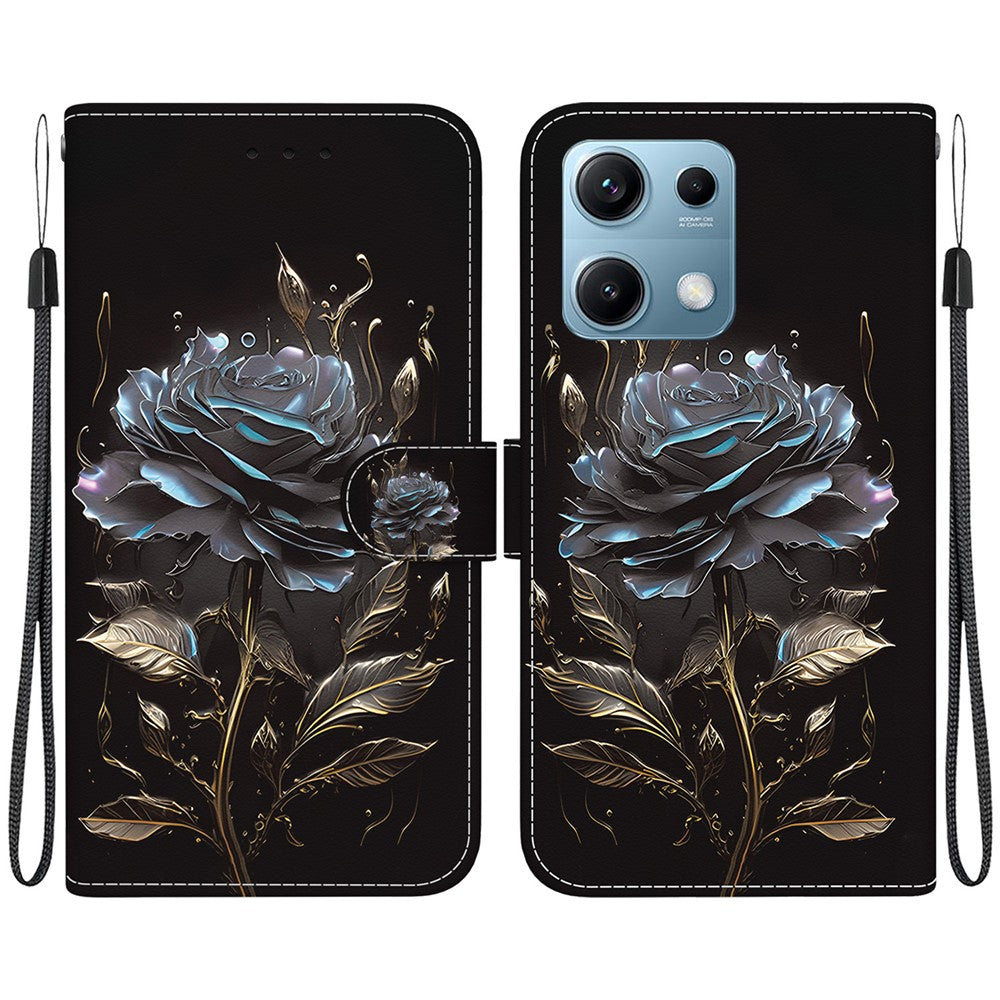 For Xiaomi Redmi Note 14S 4G Wallet Phone Case Anti-Drop Leather Flip Cover Pattern Printing