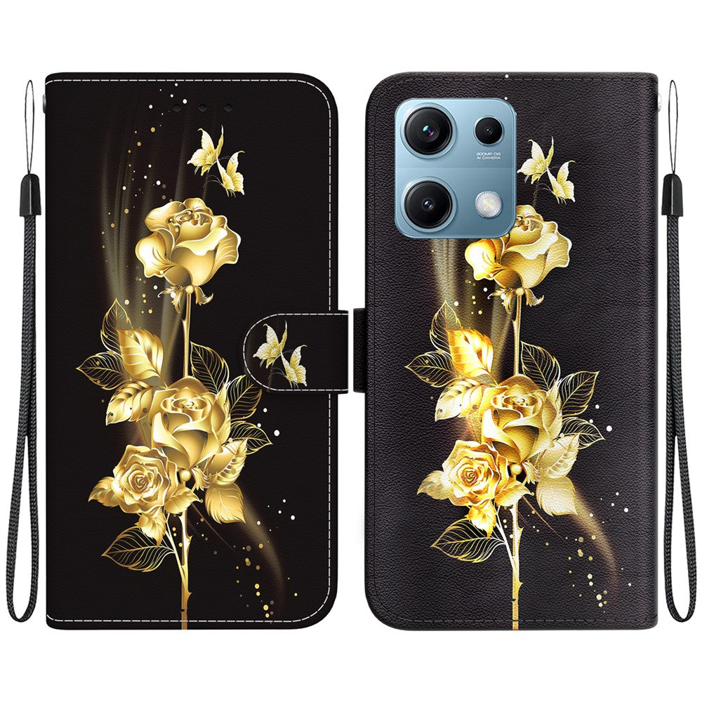 For Xiaomi Redmi Note 14S 4G Wallet Phone Case Anti-Drop Leather Flip Cover Pattern Printing