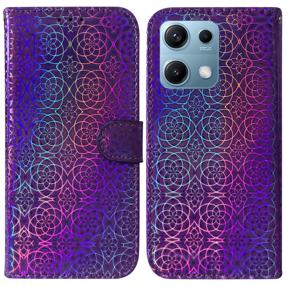 For Xiaomi Redmi Note 14S 4G Stand Case Dazzling Flower Leather Phone Cover