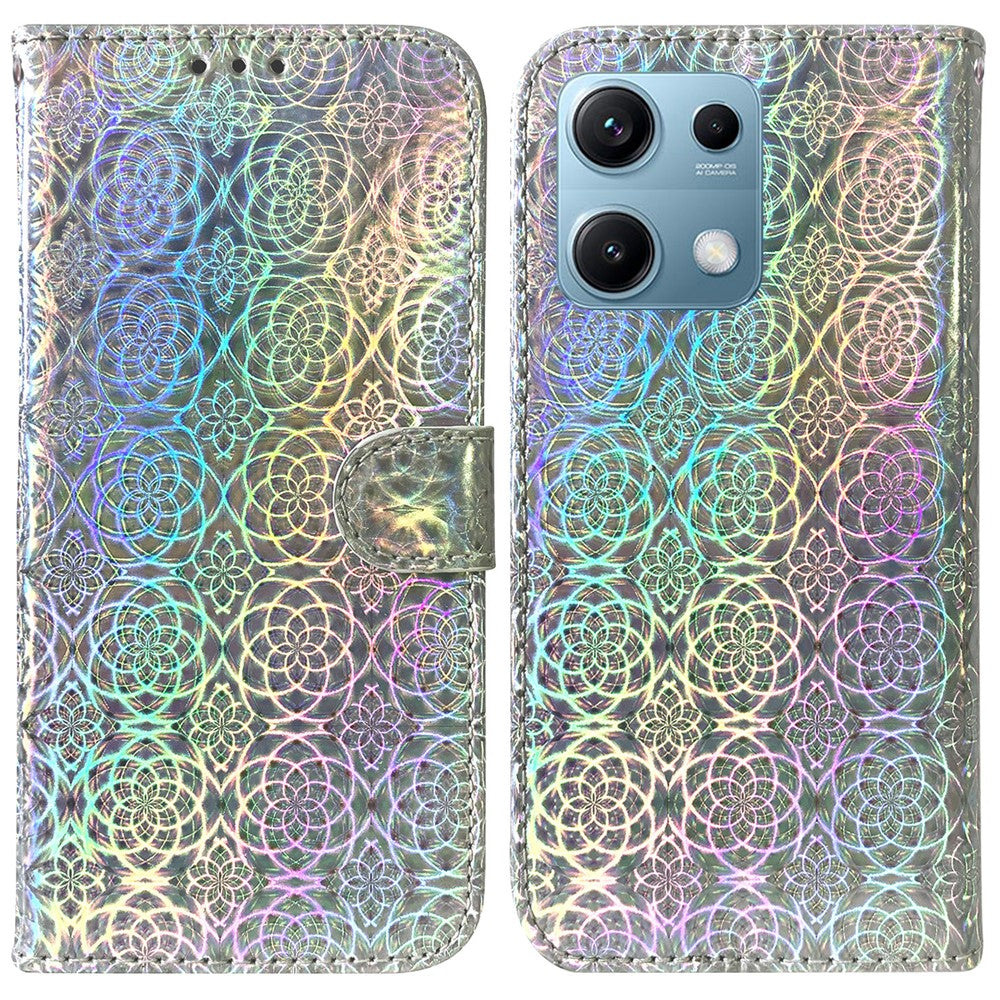For Xiaomi Redmi Note 14S 4G Stand Case Dazzling Flower Leather Phone Cover