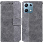 Xiaomi Redmi Note 14S 4G-skal med geometriskt mönster, läderplånbok och handledsrem