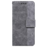 Xiaomi Redmi Note 14S 4G-skal med geometriskt mönster, läderplånbok och handledsrem