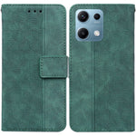 Xiaomi Redmi Note 14S 4G-skal med geometriskt mönster, läderplånbok och handledsrem