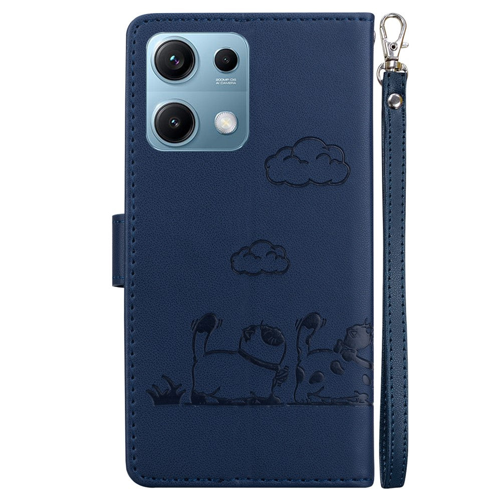 For Xiaomi Redmi Note 14S 4G Case RFID Blocking Kitten Pattern TPU + PU Leather Phone Cover