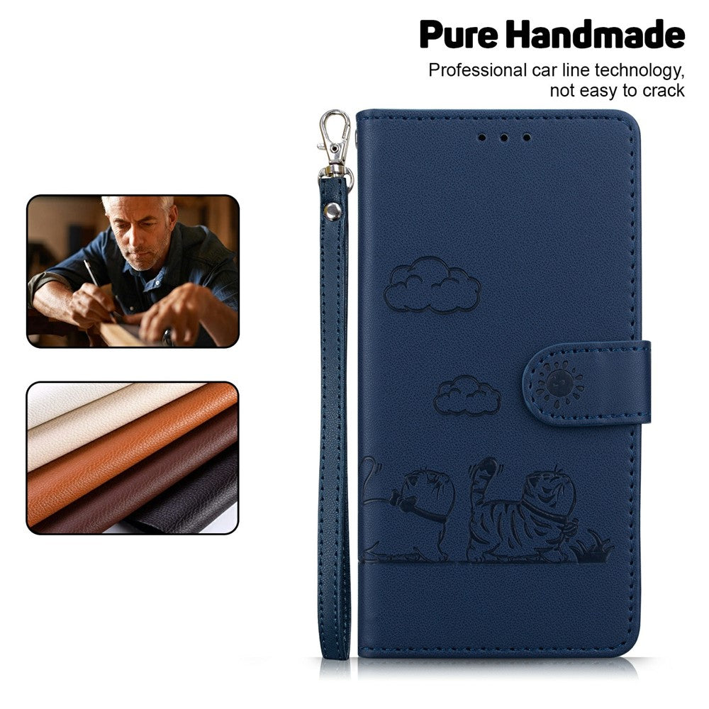 For Xiaomi Redmi Note 14S 4G Case RFID Blocking Kitten Pattern TPU + PU Leather Phone Cover
