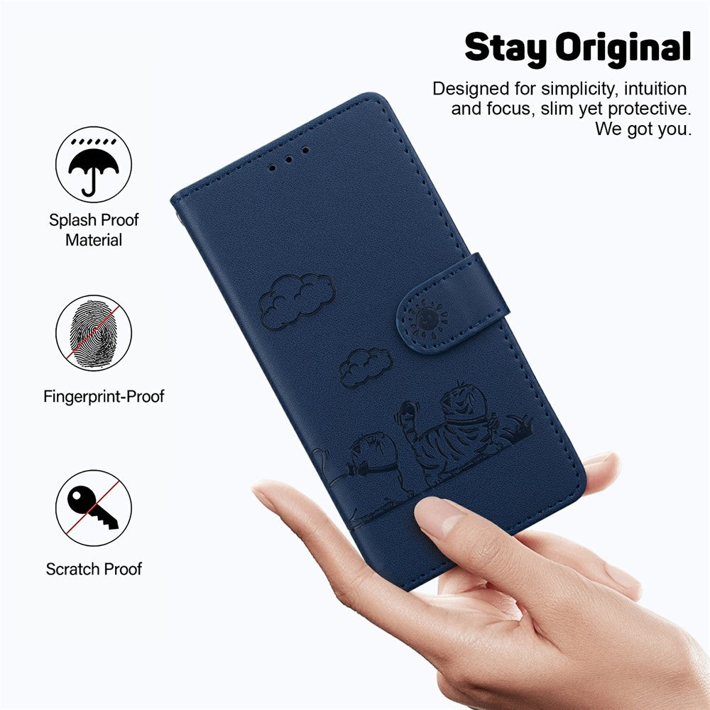 For Xiaomi Redmi Note 14S 4G Case RFID Blocking Kitten Pattern TPU + PU Leather Phone Cover