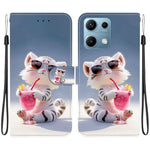 For Xiaomi Redmi Note 14S 4G Case Pattern Printing Anti-Drop Leather Flip Wallet Phone Cover with Lanyard