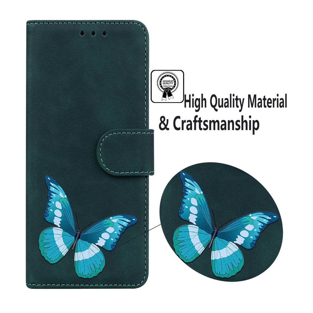 For Xiaomi Redmi Note 14S 4G Stand Case PU Leather Phone Cover Butterfly Printed