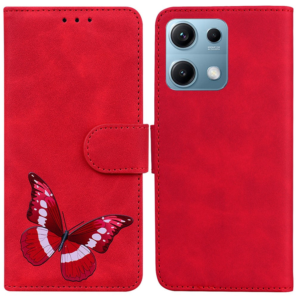 For Xiaomi Redmi Note 14S 4G Stand Case PU Leather Phone Cover Butterfly Printed
