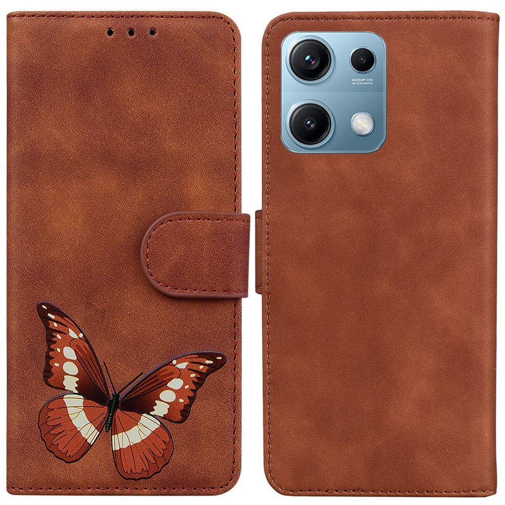For Xiaomi Redmi Note 14S 4G Stand Case PU Leather Phone Cover Butterfly Printed