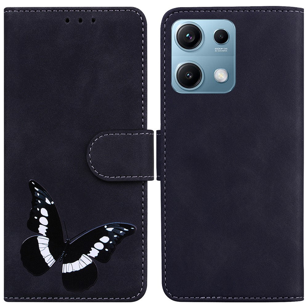 For Xiaomi Redmi Note 14S 4G Stand Case PU Leather Phone Cover Butterfly Printed