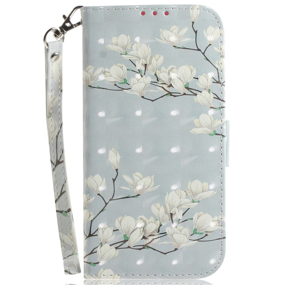 For Xiaomi Redmi Note 14S 4G Case Pattern Printing Leather Wallet Phone Cover with Wrist Strap