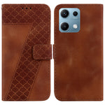 For Xiaomi Redmi Note 14S 4G Stand Case 7-Shaped Pattern Imprint Leather Phone Cover