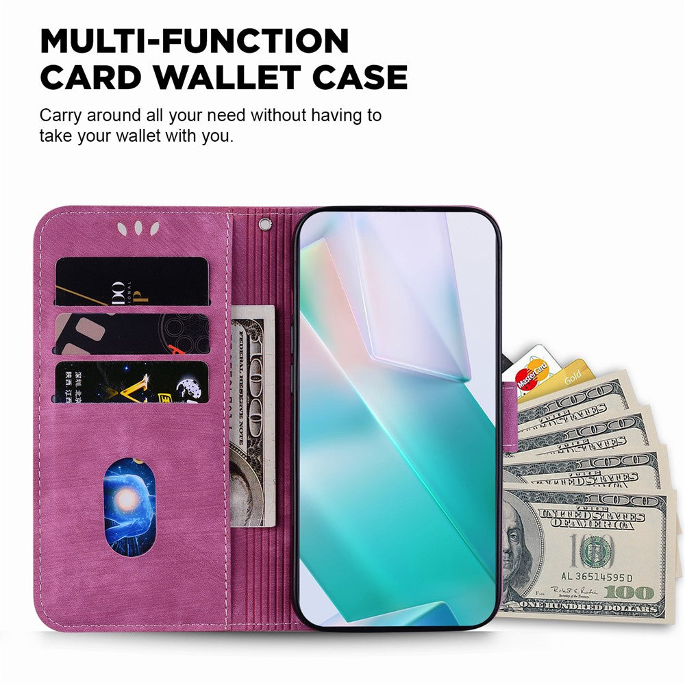 For Xiaomi Redmi Note 14S 4G Wallet Case Tiger Imprint Leather Shockproof Phone Cover