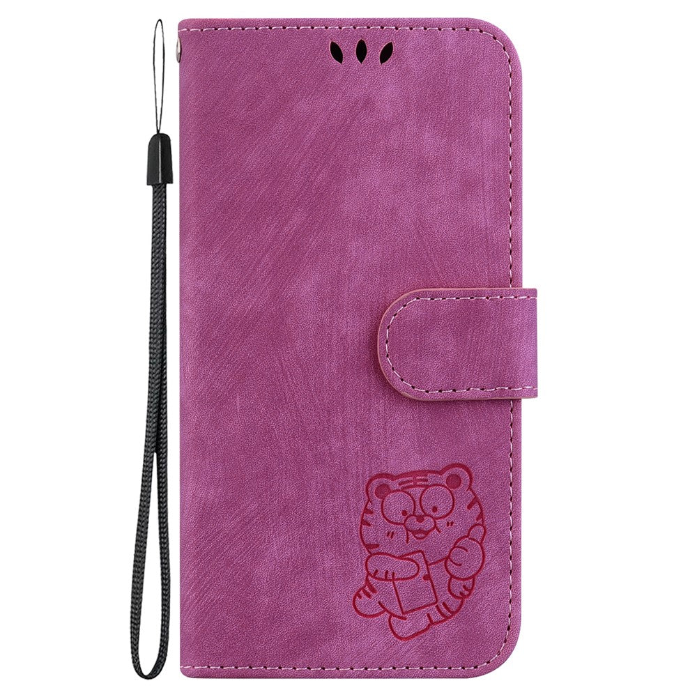 For Xiaomi Redmi Note 14S 4G Wallet Case Tiger Imprint Leather Shockproof Phone Cover