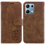 For Xiaomi Redmi Note 14S 4G Wallet Case Tiger Imprint Leather Shockproof Phone Cover