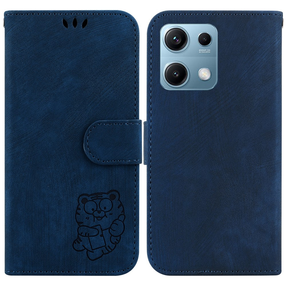For Xiaomi Redmi Note 14S 4G Wallet Case Tiger Imprint Leather Shockproof Phone Cover