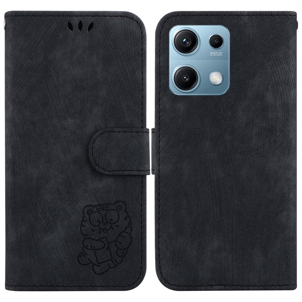 For Xiaomi Redmi Note 14S 4G Wallet Case Tiger Imprint Leather Shockproof Phone Cover