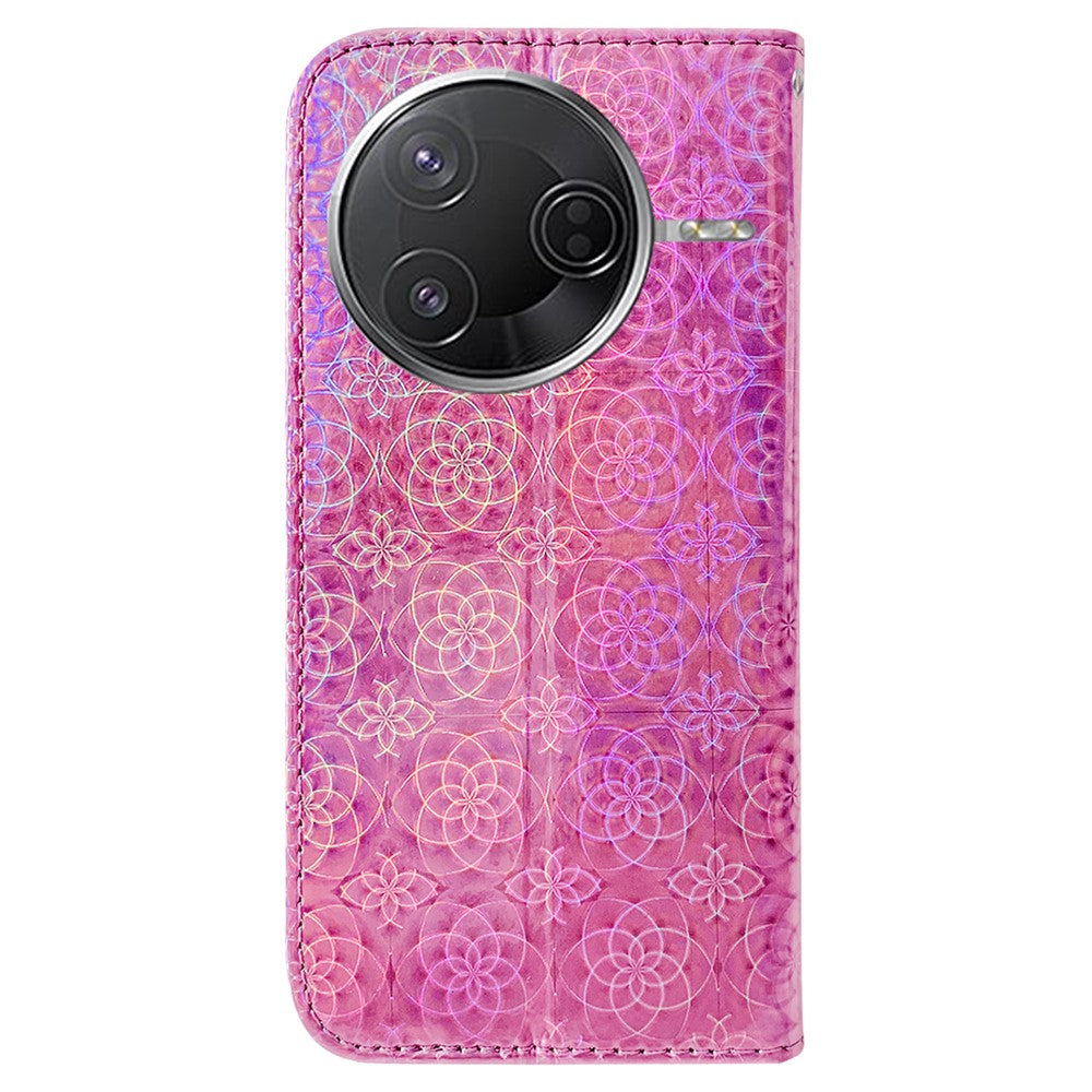 Stativfodral för Xiaomi Redmi K80 Pro 5G / K80 5G / Poco F7 Pro 5G / Poco F7 Ultra 5G Läderfodral med bländande blommor
