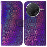 Stativfodral för Xiaomi Redmi K80 Pro 5G / K80 5G / Poco F7 Pro 5G / Poco F7 Ultra 5G Läderfodral med bländande blommor