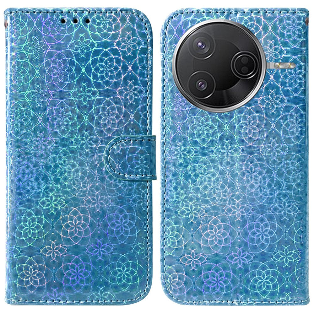 Stativfodral för Xiaomi Redmi K80 Pro 5G / K80 5G / Poco F7 Pro 5G / Poco F7 Ultra 5G Läderfodral med bländande blommor