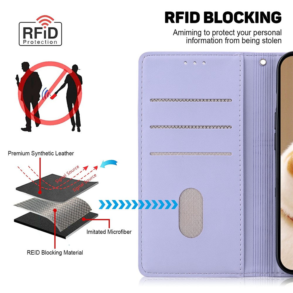 For Xiaomi Poco F7 Pro 5G  /  F7 Ultra 5G  /  Redmi K80 Pro 5G  /  K80 5G Case RFID Blocking Kitten Pattern TPU + PU Leather Phone Cover