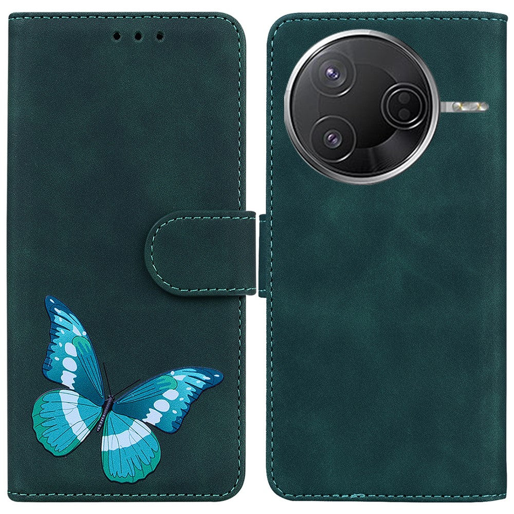 For Xiaomi Poco F7 Pro 5G  /  F7 Ultra 5G  /  Redmi K80 Pro 5G  /  K80 5G Stand Case PU Leather Phone Cover Butterfly Printed