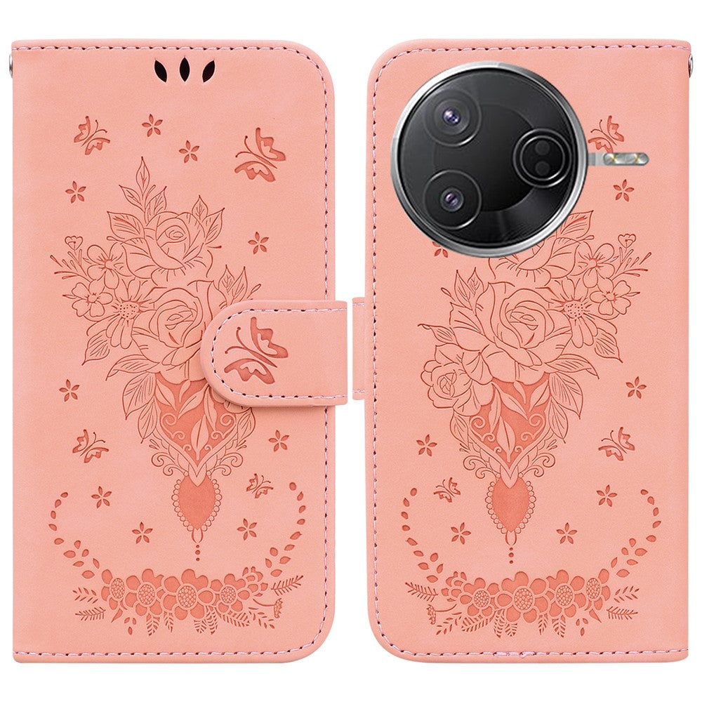 For Xiaomi Poco F7 Pro 5G  /  F7 Ultra 5G  /  Redmi K80 Pro 5G  /  K80 5G Case PU Leather Wallet Phone Cover Butterfly Flower Imprint