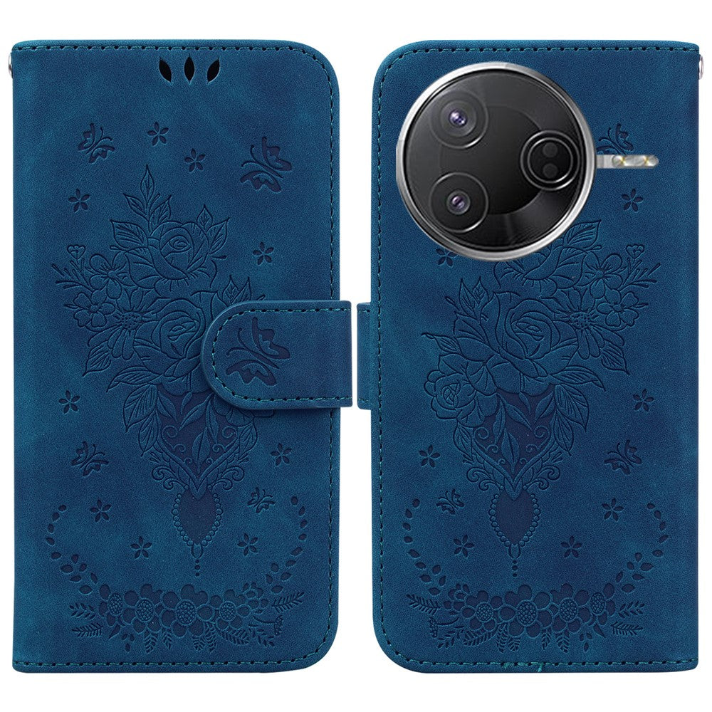 For Xiaomi Poco F7 Pro 5G  /  F7 Ultra 5G  /  Redmi K80 Pro 5G  /  K80 5G Case PU Leather Wallet Phone Cover Butterfly Flower Imprint