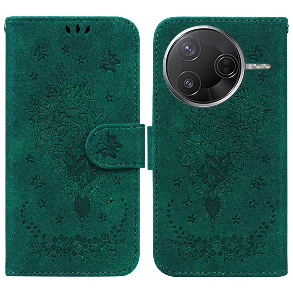 For Xiaomi Poco F7 Pro 5G  /  F7 Ultra 5G  /  Redmi K80 Pro 5G  /  K80 5G Case PU Leather Wallet Phone Cover Butterfly Flower Imprint