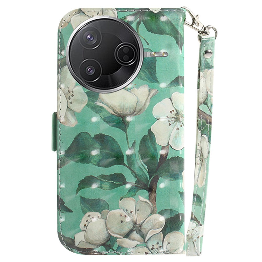 For Xiaomi Poco F7 Pro 5G  /  F7 Ultra 5G  /  Redmi K80 Pro 5G  /  K80 5G Case Pattern Printing Leather Wallet Phone Cover with Strap