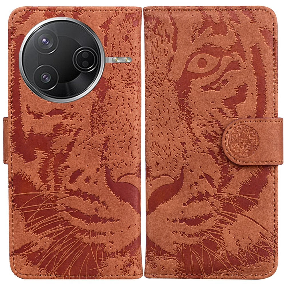 For Xiaomi Poco F7 Pro 5G  /  F7 Ultra 5G  /  Redmi K80 Pro 5G  /  K80 5G Case Tiger Imprint Leather Wallet Phone Cover