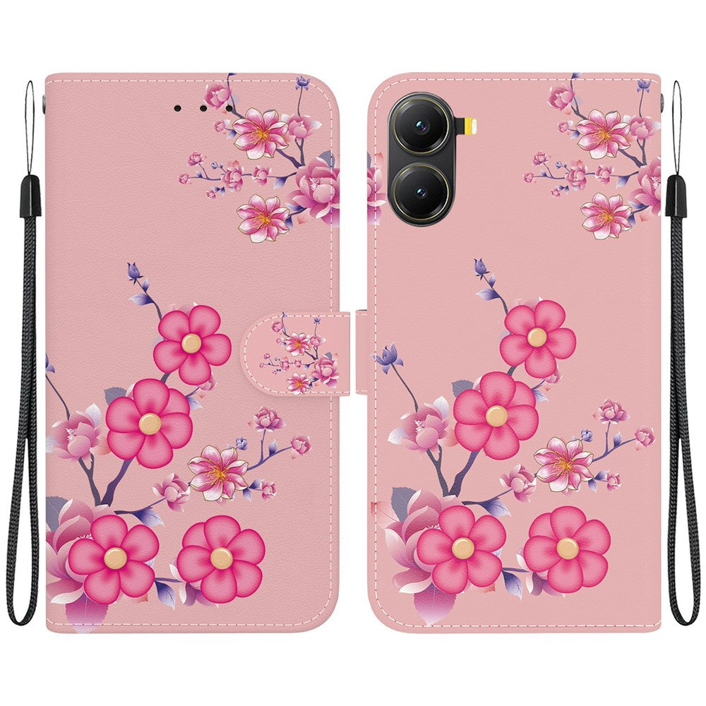For Xiaomi Poco X7 Pro 5G  /  Redmi Turbo 4 5G Wallet Phone Case Leather Flip Cover Pattern Printing