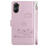 For Xiaomi Poco X7 Pro 5G  /  Redmi Turbo 4 5G Case RFID Blocking Kitten Pattern TPU + PU Leather Phone Cover