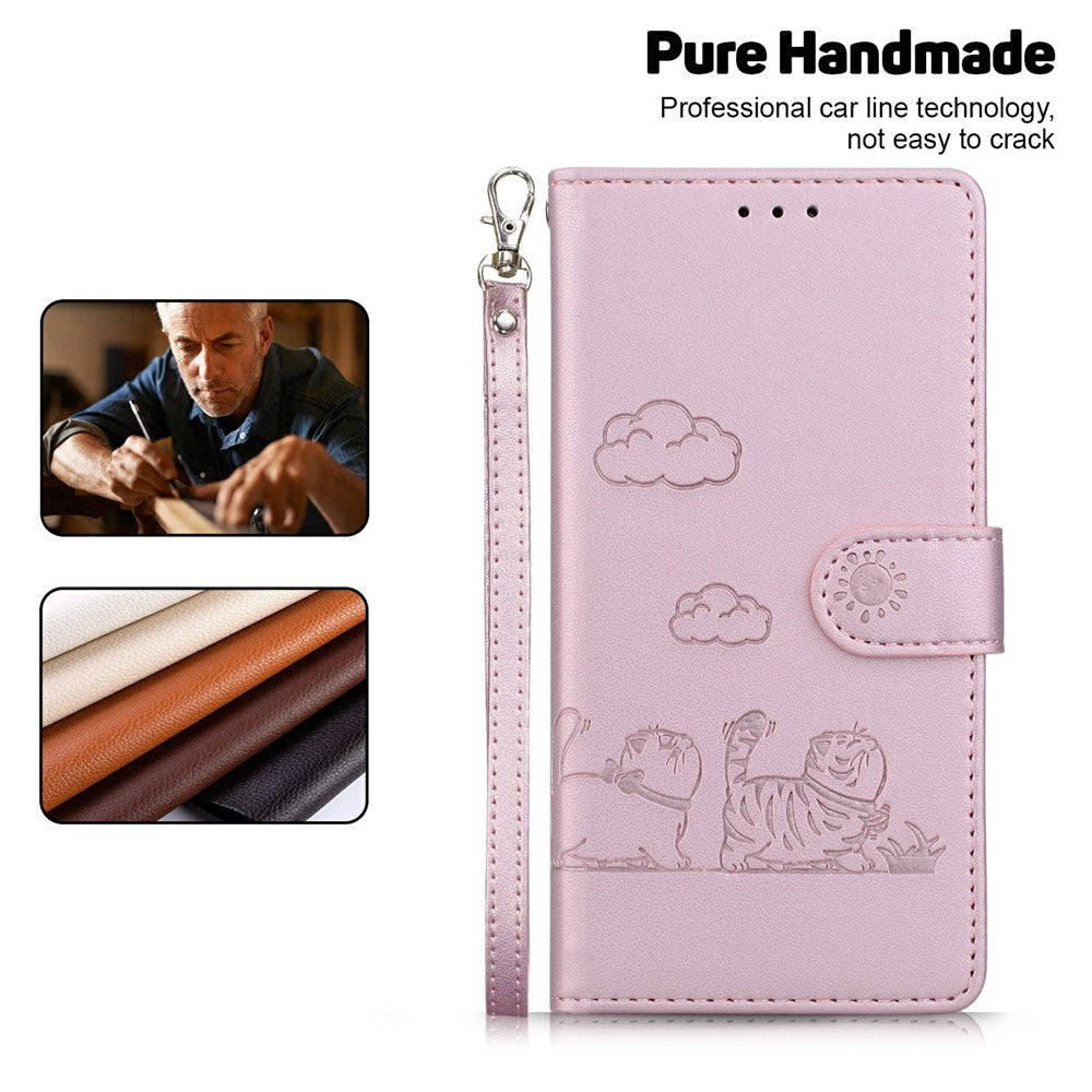 For Xiaomi Poco X7 Pro 5G  /  Redmi Turbo 4 5G Case RFID Blocking Kitten Pattern TPU + PU Leather Phone Cover