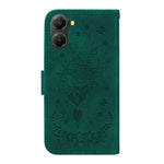 Plånboksfodral i PU-läder med präglat fjärilsblommönster för Xiaomi Poco X7 Pro 5G / Redmi Turbo 4 5G
