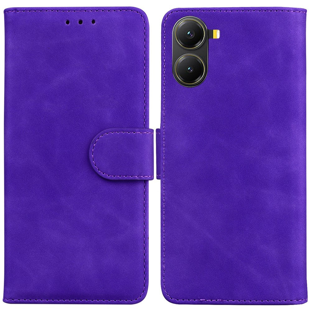 For Xiaomi Poco X7 Pro 5G  /  Redmi Turbo 4 5G Case Solid Color Leather Wallet Phone Cover