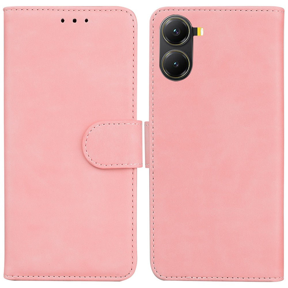 For Xiaomi Poco X7 Pro 5G  /  Redmi Turbo 4 5G Case Solid Color Leather Wallet Phone Cover
