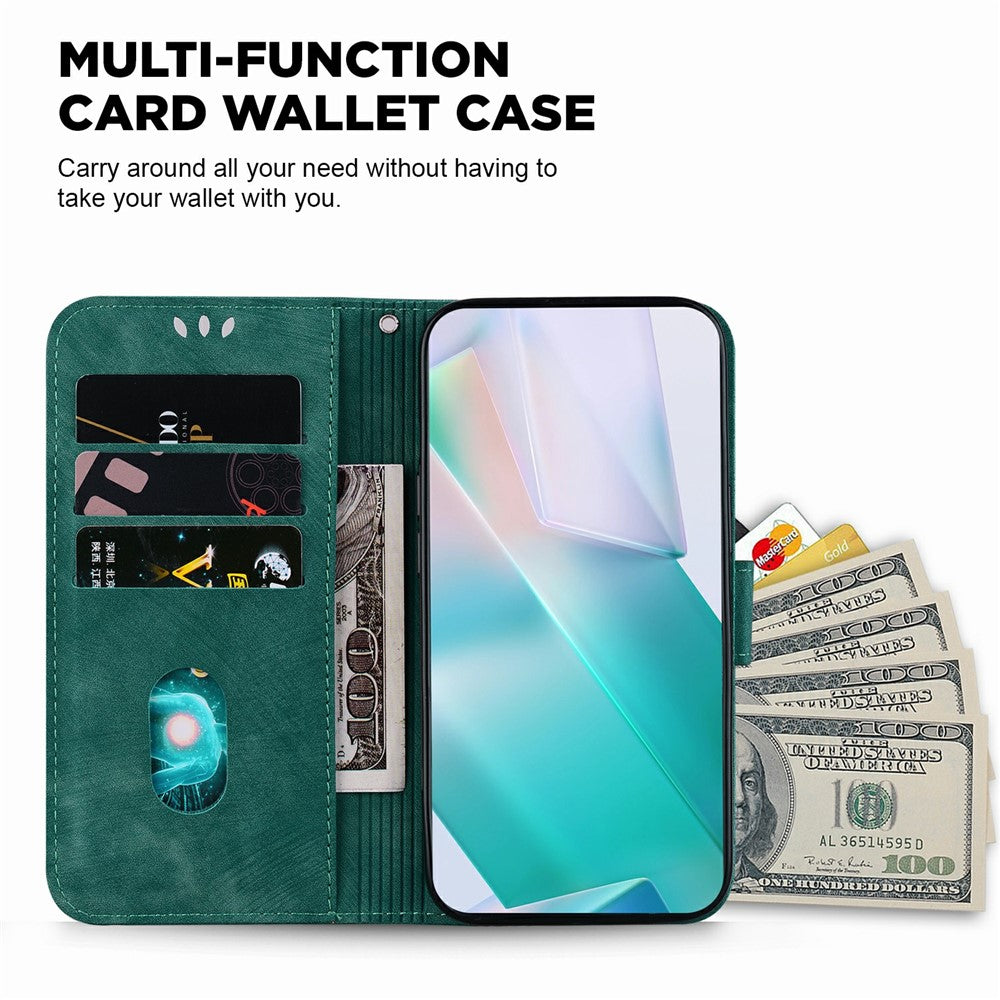 For Xiaomi Poco X7 Pro 5G  /  Redmi Turbo 4 5G Wallet Case Tiger Imprint Leather Shockproof Phone Cover