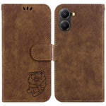For Xiaomi Poco X7 Pro 5G  /  Redmi Turbo 4 5G Wallet Case Tiger Imprint Leather Shockproof Phone Cover