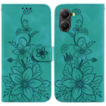 For Xiaomi Poco X7 Pro 5G  /  Redmi Turbo 4 5G Case Lily Flower Imprint Leather Phone Cover with Stand