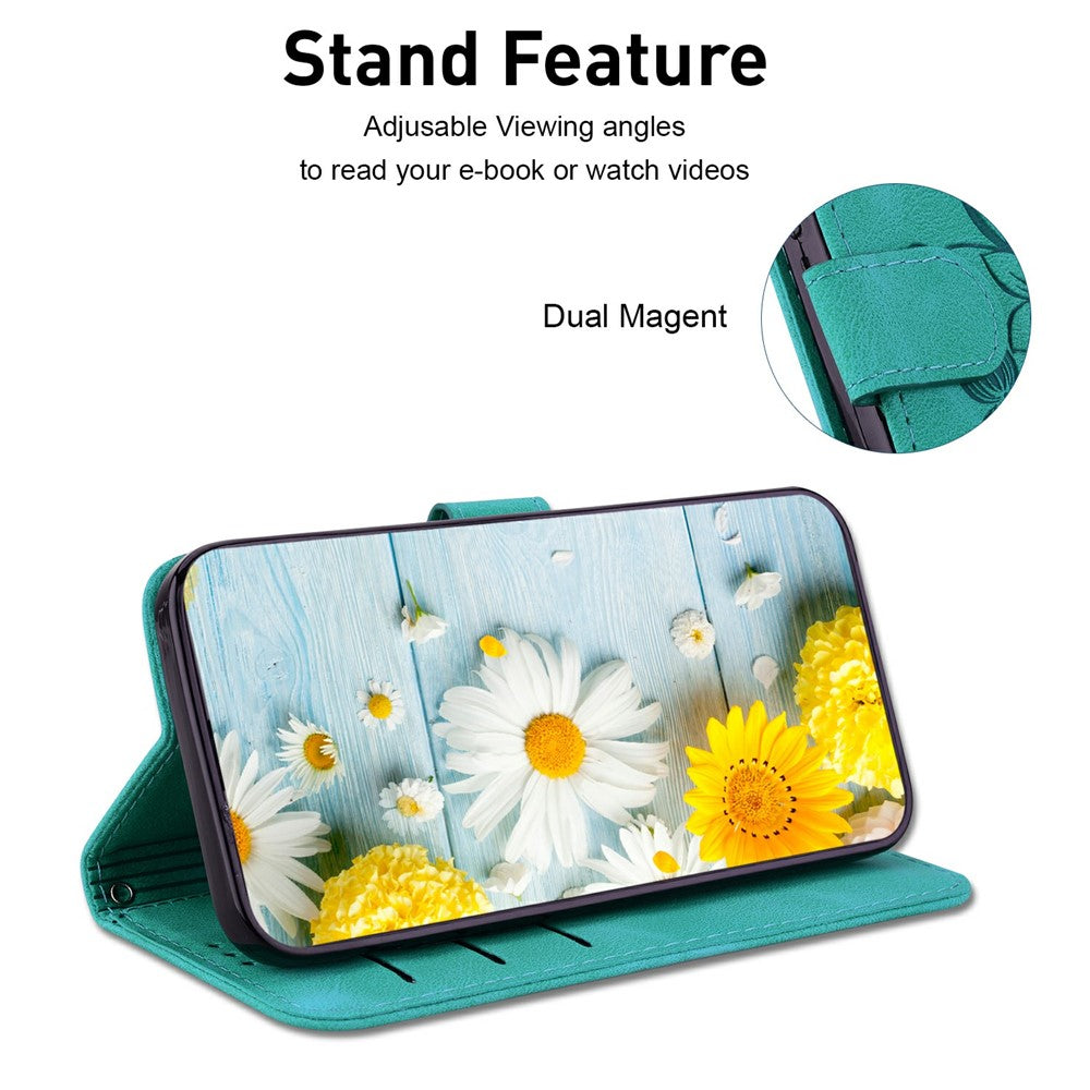 For Xiaomi Poco X7 Pro 5G  /  Redmi Turbo 4 5G Case Lily Flower Imprint Leather Phone Cover with Stand
