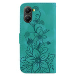 For Xiaomi Poco X7 Pro 5G  /  Redmi Turbo 4 5G Case Lily Flower Imprint Leather Phone Cover with Stand
