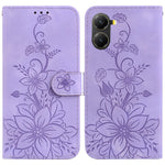 For Xiaomi Poco X7 Pro 5G  /  Redmi Turbo 4 5G Case Lily Flower Imprint Leather Phone Cover with Stand