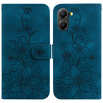 For Xiaomi Poco X7 Pro 5G  /  Redmi Turbo 4 5G Case Lily Flower Imprint Leather Phone Cover with Stand