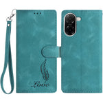 For Xiaomi Redmi A5 NFC (EU) (173.45mm) Case Imprinted Feather PU Leather Wallet Phone Cover with Wrist Strap