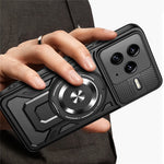 Xiaomi Redmi K80 5G / Poco F7 Pro 5G Magnetiskt Skal Roterande Stativ TPU + PC mobilskal